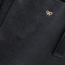 Pre Owned Anya Hindmarch Black Leather Ebury Soft Tote