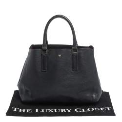 Pre Owned Anya Hindmarch Black Leather Ebury Soft Tote