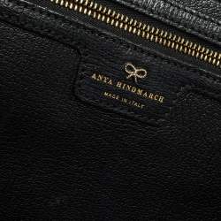 Pre Owned Anya Hindmarch Black Leather Ebury Soft Tote
