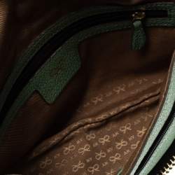Pre Owned Anya Hindmarch Green Leather Zip Crossbody Bag