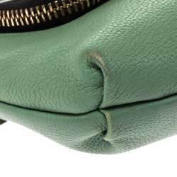 Pre Owned Anya Hindmarch Green Leather Zip Crossbody Bag