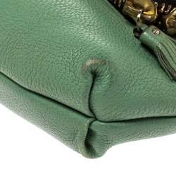 Pre Owned Anya Hindmarch Green Leather Zip Crossbody Bag