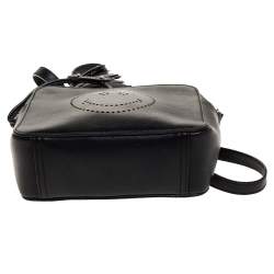 Pre Owned Anya Hindmarch Black Leather Smiley Crossbody Bag