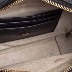 Pre Owned Anya Hindmarch Black Leather Smiley Crossbody Bag