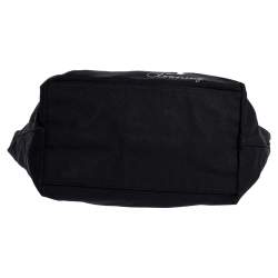 Pre Owned Anya Hindmarch Black/Tan Canvas Dry Cleaning Tote