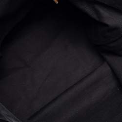 Pre Owned Anya Hindmarch Black/Tan Canvas Dry Cleaning Tote