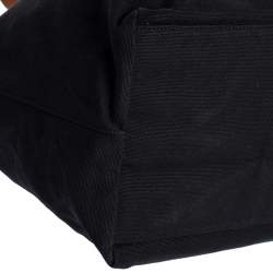 Pre Owned Anya Hindmarch Black/Tan Canvas Dry Cleaning Tote