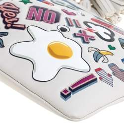 Pre Owned Anya Hindmarch Multicolor Leather All Over Stickers Georgiana Clutch