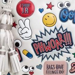 Pre Owned Anya Hindmarch Multicolor Leather All Over Stickers Georgiana Clutch