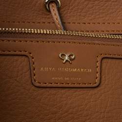 Pre Owned Anya Hindmarch Brown Leather Large Rainbow Featherweight Ebury Tote