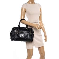 Pre Owned Anya Hindmarch Black Leather Shirley Satchel