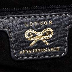 Pre Owned Anya Hindmarch Black Leather Shirley Satchel
