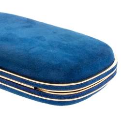 Pre Owned Anya Hindmarch Blue Suede Marano Clutch