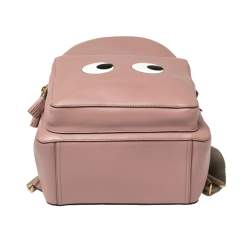 Pre Owned Anya Hindmarch Pink Leather Eyes Backpack 