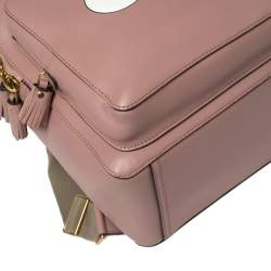 Pre Owned Anya Hindmarch Pink Leather Eyes Backpack 