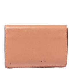 Pre Owned Anya Hindmarch Powder Pink Leather Card Case 