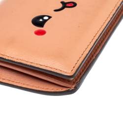 Pre Owned Anya Hindmarch Powder Pink Leather Card Case 