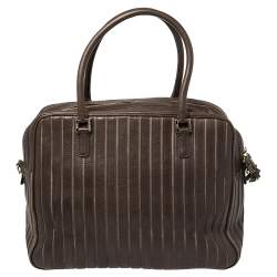 Anya Hindmarch Brown/Grey Leather And Suede Bowling Bag
