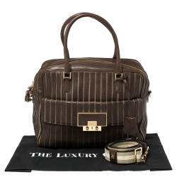 Anya Hindmarch Brown/Grey Leather And Suede Bowling Bag