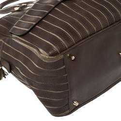 Anya Hindmarch Brown/Grey Leather And Suede Bowling Bag