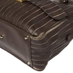 Anya Hindmarch Brown/Grey Leather And Suede Bowling Bag