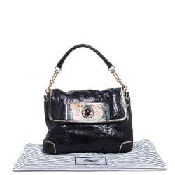 Anya Hindmarch Dark Brown Python Leather Shoulder Bag