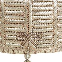 Pre Owned Anya Hindmarch Metallic Gold Woven Leather Shoulder Bag