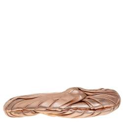 Pre Owned Anya Hindmarch Metallic Gold Leather Frame Clutch