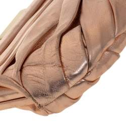 Pre Owned Anya Hindmarch Metallic Gold Leather Frame Clutch