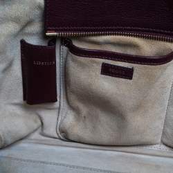 Pre Owned Anya Hindmarch Burgundy Leather Bathurst Top Handle Bag