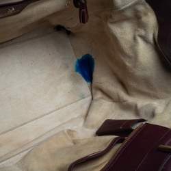 Pre Owned Anya Hindmarch Burgundy Leather Bathurst Top Handle Bag