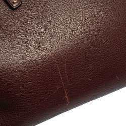 Pre Owned Anya Hindmarch Burgundy Leather Bathurst Top Handle Bag