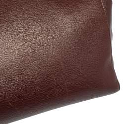 Pre Owned Anya Hindmarch Burgundy Leather Bathurst Top Handle Bag