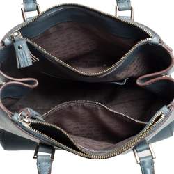 Anya Hindmarch Stone Blue Leather Double Zip Tote
