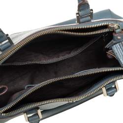 Anya Hindmarch Stone Blue Leather Double Zip Tote