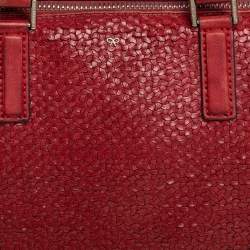 Pre Owned Anya Hindmarch Cinnamon Brown Woven Leather Huxley Tote