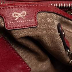 Pre Owned Anya Hindmarch Cinnamon Brown Woven Leather Huxley Tote
