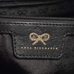 Pre Owned Anya Hindmarch Black Leather and Suede Belvedere Shoulder Bag