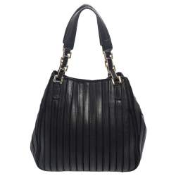 Pre Owned Anya Hindmarch Black Leather and Suede Belvedere Shoulder Bag