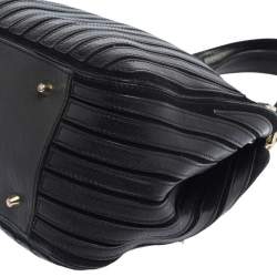 Pre Owned Anya Hindmarch Black Leather and Suede Belvedere Shoulder Bag