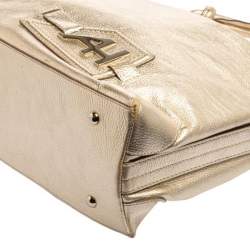 Pre Owned Anya Hindmarch Gold Leather Elrod Hobo