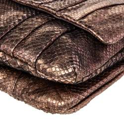 Pre Owned Anya Hindmarch Bronze Python Shoulder Bag