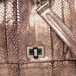 Pre Owned Anya Hindmarch Bronze Python Shoulder Bag