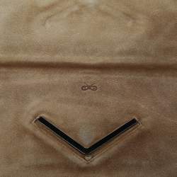 Pre Owned Anya Hindmarch Brown Leather Flap Clutch