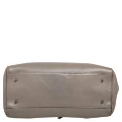 Pre Owned Anya Hindmarch Grey/Black Leather Bits & Bobs Top Handle Bag