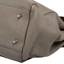 Pre Owned Anya Hindmarch Grey/Black Leather Bits & Bobs Top Handle Bag