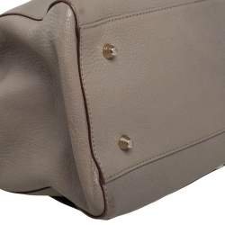 Pre Owned Anya Hindmarch Grey/Black Leather Bits & Bobs Top Handle Bag