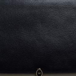 Pre Owned Anya Hindmarch Grey/Black Leather Bits & Bobs Top Handle Bag