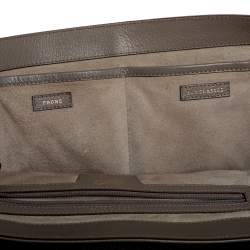 Pre Owned Anya Hindmarch Grey/Black Leather Bits & Bobs Top Handle Bag