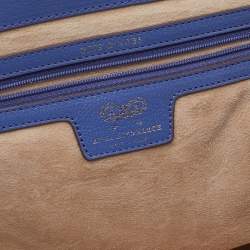 Pre Owned Anya Hindmarch Blue Leather Bathurst Top Handle Bag 